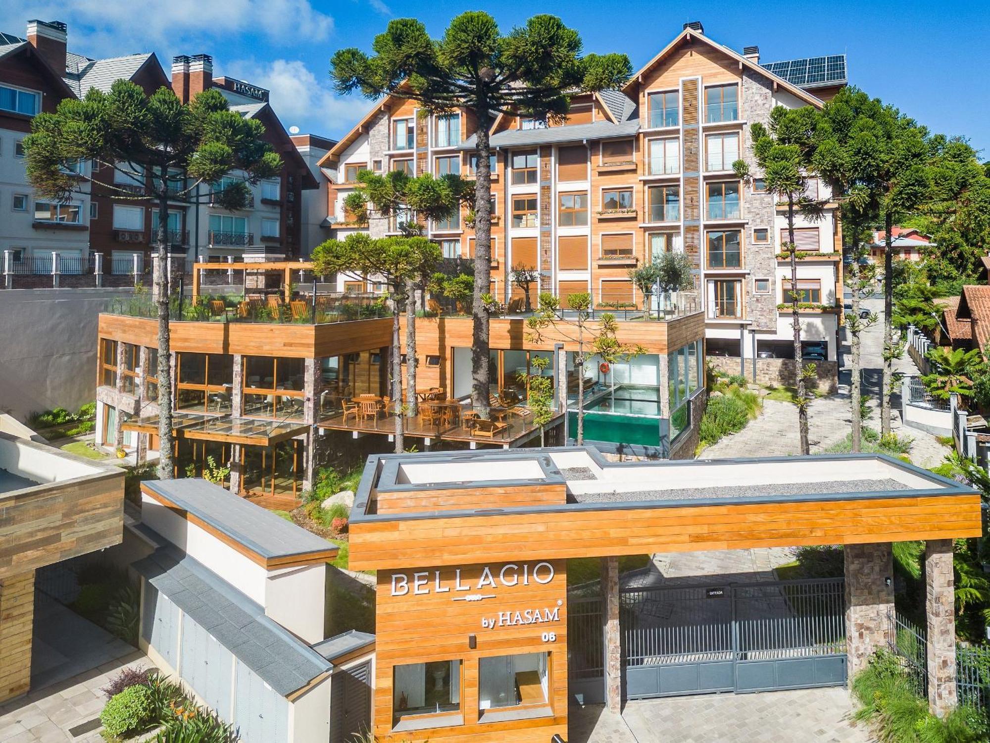 Apartamento Bellagio 2 Suites E Piscina By Achei Canela Exteriör bild